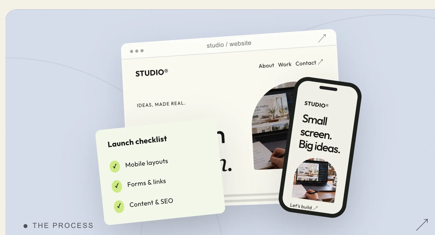Final testing and refinements: responsive layouts and launch checks